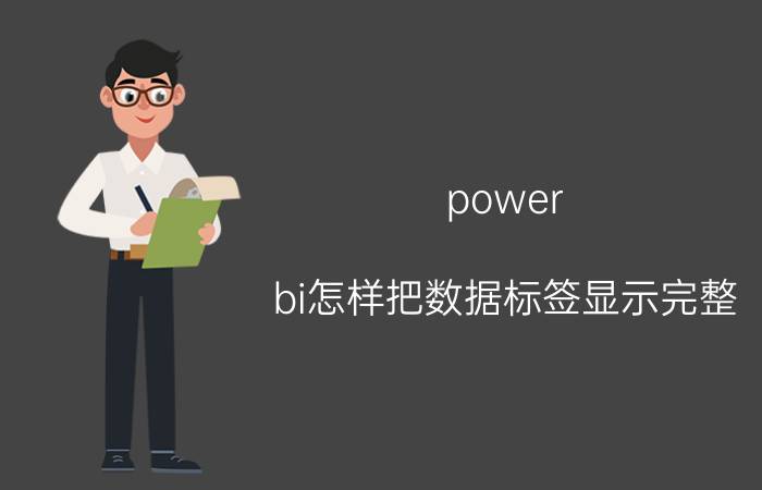 power bi怎样把数据标签显示完整 powerbi详细教程？